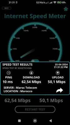 Internet Speed Meter android App screenshot 1